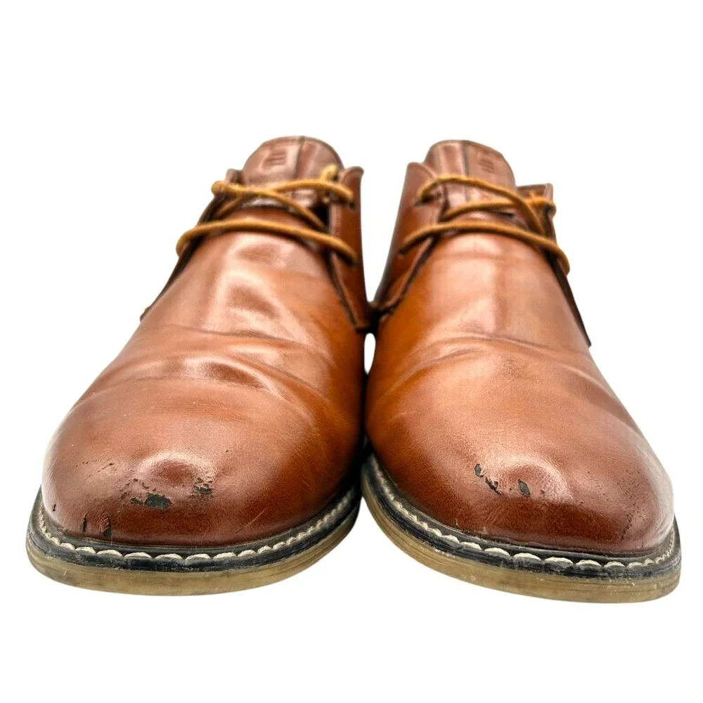 London Fog Collection Men's Brown LFM‎ Blackburn Chukka Dress Boots Size 10.5M
